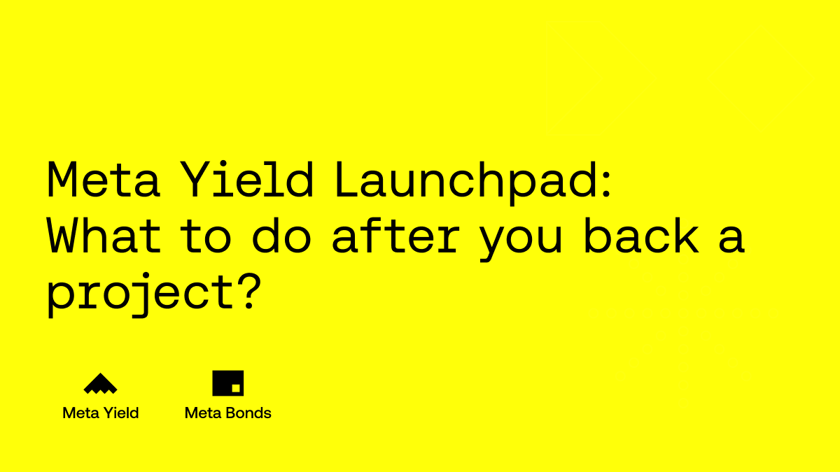 Meta Yield Launchpad: What to do after you back a project?