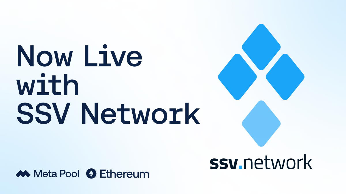Meta Pool Live on Ethereum with SSV Network
